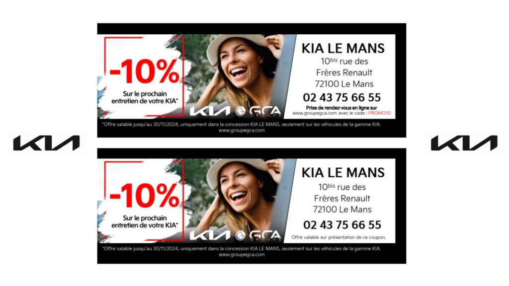 illustrations pour des chèques avantages KIA