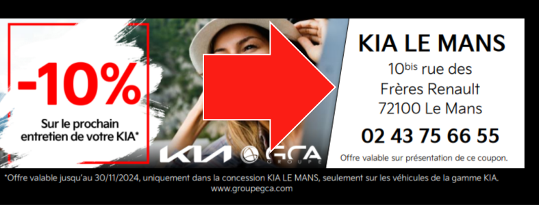 visuel d'un chèque avantage avec une flèche rouge montrant des informations